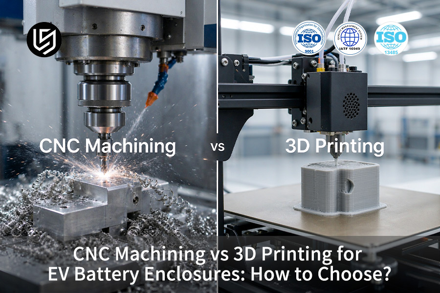 Gestione termica: CNC vs. stampa 3D. L'involucro per veicoli elettrici presenta una dispersione termica di 167 W/(m·K), mentre quello stampato in AlSi10Mg raggiunge i 120 W/(m·K).