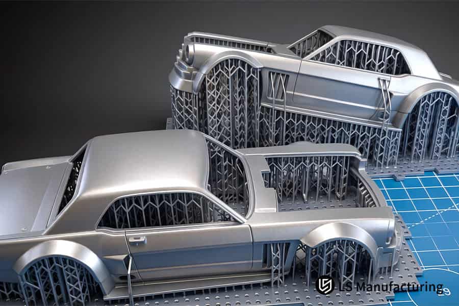 El servicio de impresión 3D crea intrincadas estructuras reticulares de acero inoxidable para carrocerías de prototipos de automóviles.