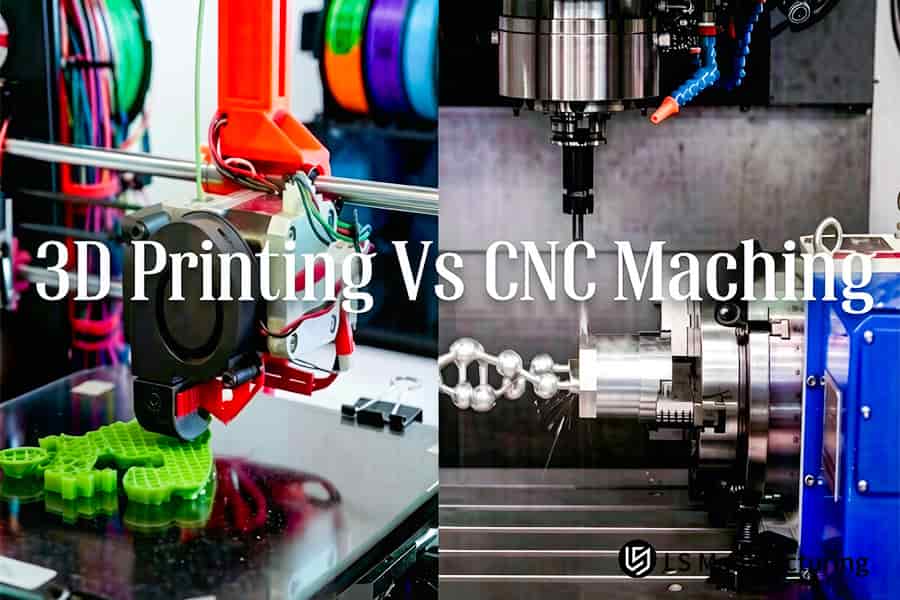 3D printing vs CNC machining service creates an aluminum bracket and a resin prototype for aerospace testing.