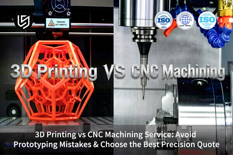 The process compares a 3D printed nylon impeller with a CNC machined stainless steel version.