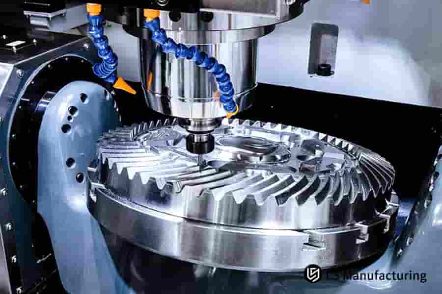 Интеграция роботизированной 5-осевой обработки на станках с ЧПУ для изготовления высокоточных металлических деталей в автоматизированное производство.