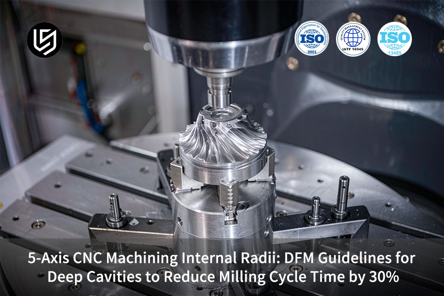 5-Achs-CNC-Innenradius-Servicefräsmaschinen für Laufräder mit R 3,0 mm Ecken.