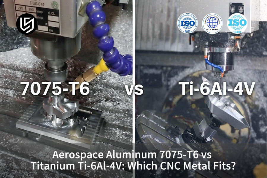 Le linee del liquido di raffreddamento rimuovono i trucioli dall'alluminio 7075-T6, mentre il titanio Ti-6Al-4V soddisfa i controlli aerospaziali ISO.
