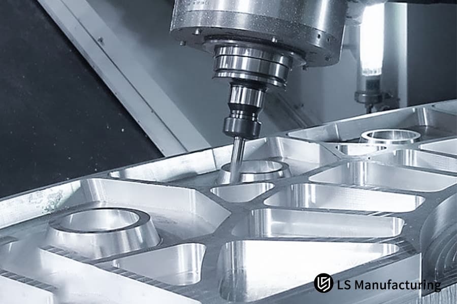Machining a high-tolerance Ti-6Al-4V alloy housing for a satellite propulsion system component.
