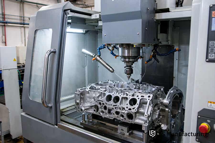 Máquinas CNC de husillo para bloques de motores de automóviles, destinadas a procesos de mecanizado CNC para la industria automotriz con una rugosidad superficial Ra de 3,2 μm.