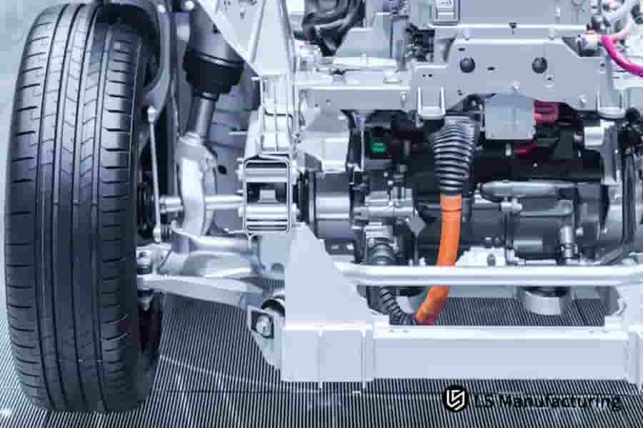 CNC machining a precise EV chassis assembly by LS Manufacturing.jpg