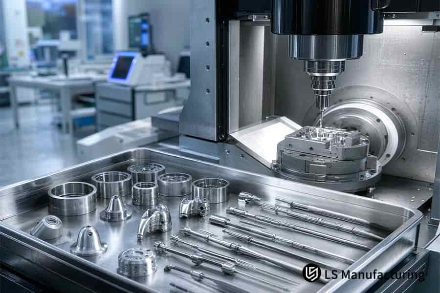 Fornecedor de usinagem CNC com certificação ISO perfura corpo do injetor de combustível em alumínio 7075 com tolerância de 0,02 mm em ambiente de qualidade controlada.