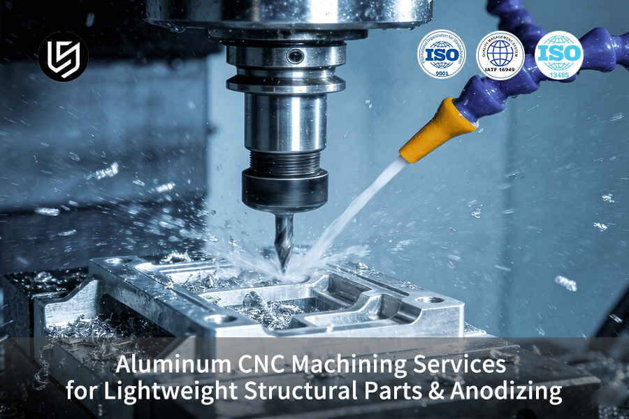 Custom aluminum CNC machining cuts engine cylinder block to 0.02 mm dimensional tolerance.