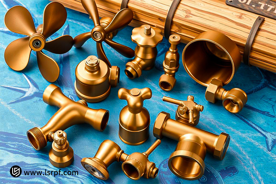 CNC machining precision bronze components for marine engineering and corrosion-resistant industrial applications.