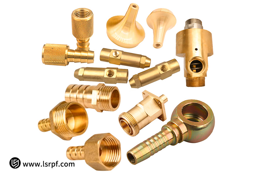 Displaying precision bronze components for custom bronze CNC machining and industrial applications.