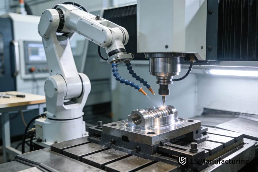 Fabrication de supports en aluminium haute tolérance pour la stabilité des capteurs robotiques dans la robotique industrielle de haute précision.