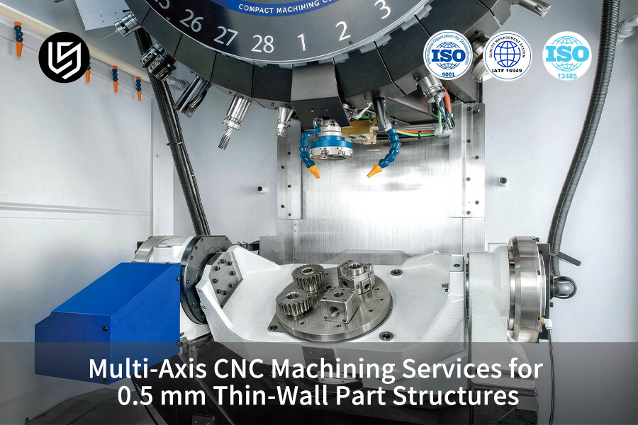 Service d'usinage CNC multi-axes fraise des parois de 0,5 mm à ±0,003 mm.