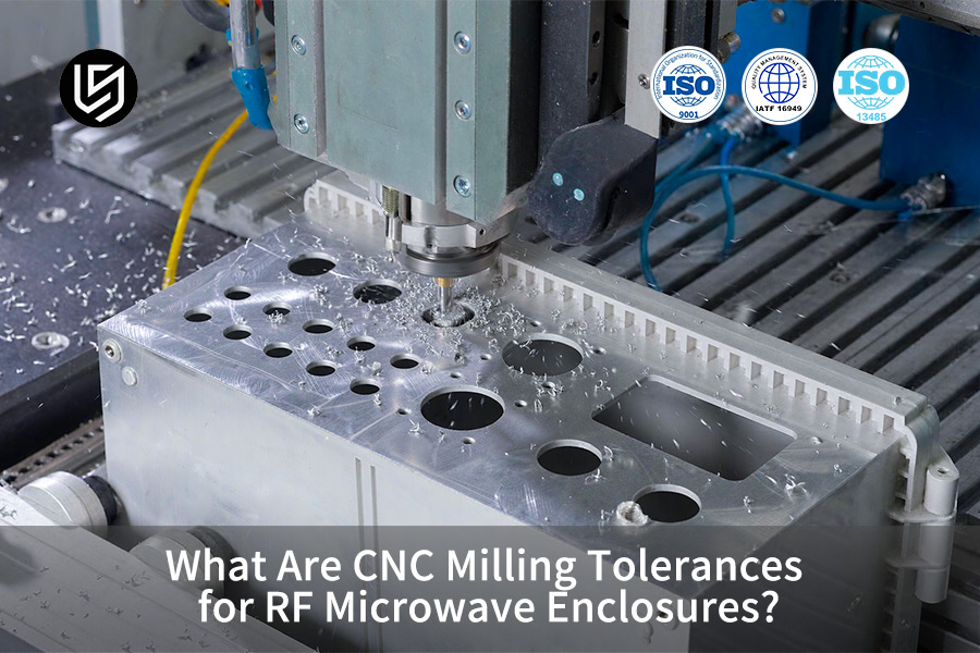 RF エンクロージャの CNC フライス加工公差は Ra を保持カッターで 7075-T651 キャビティ壁ストックを除去する間、0.6 μm。 width=