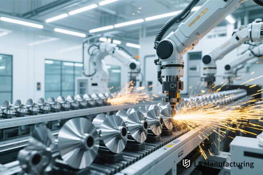 Роботизированное фрезерование с ЧПУ позволяет изготавливать прецизионные металлические детали для высокотехнологичных промышленных производственных решений.