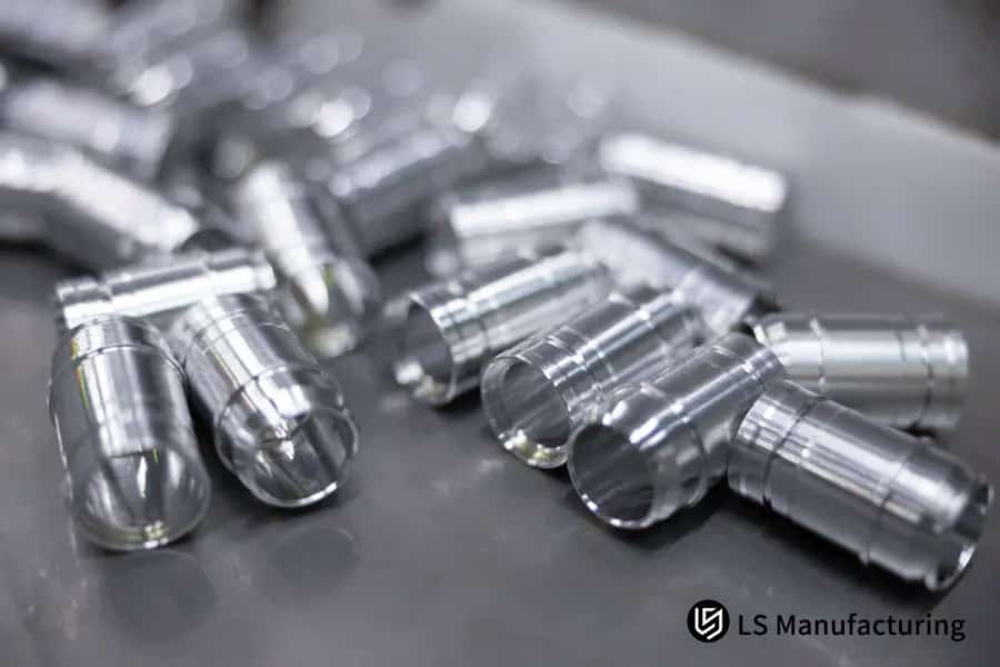 Showcasing high-precision metal turned parts for LS Manufacturing precision turning and quality certification.