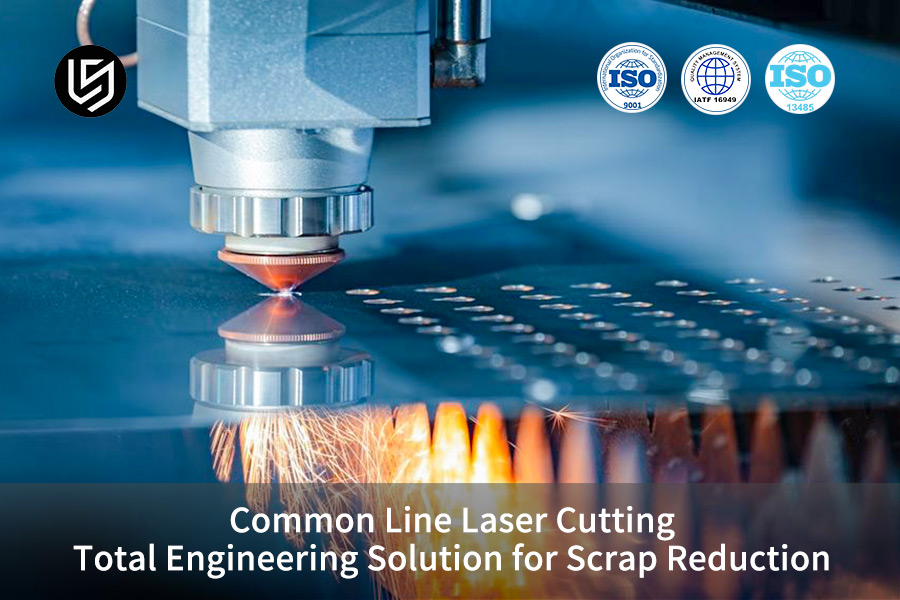 Common line laser cutting cuts scrap