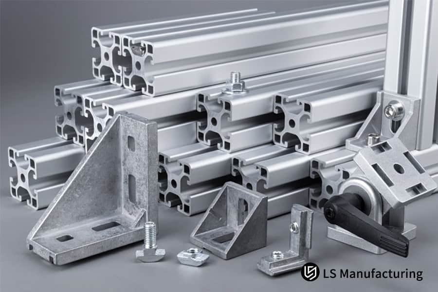 Components for a custom aluminum extrusion