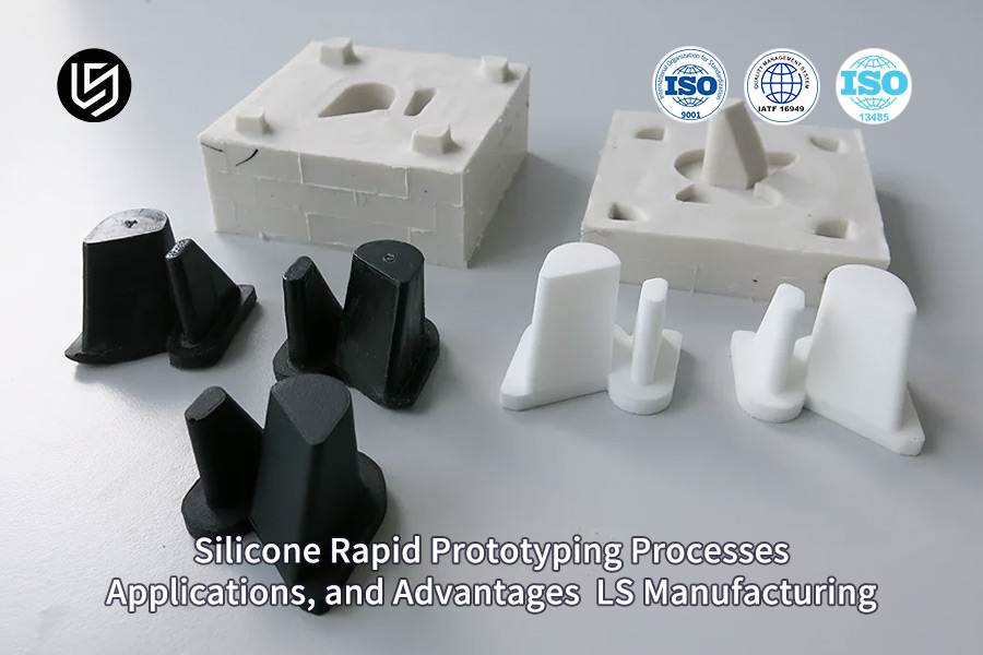 Vista estructural detallada del prototipo de silicona médica de LS Manufacturing