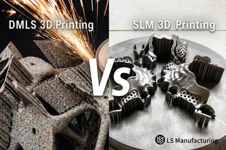 DMLS compares with SLM 3D printing for producing strong aluminum and titanium structural components.