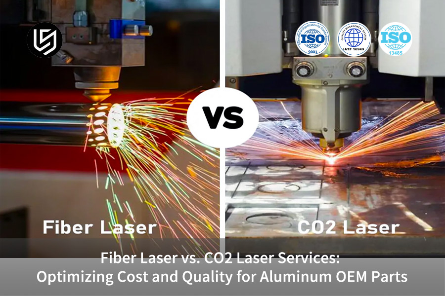 Corte de piezas de aluminio OEM mediante láser de fibra o láser de CO2