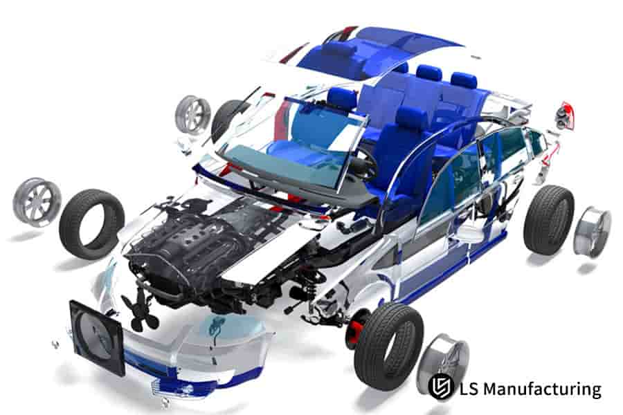 Визуализация многокомпонентной автомобильной сборки для проектирования и проверки функциональных прототипов.