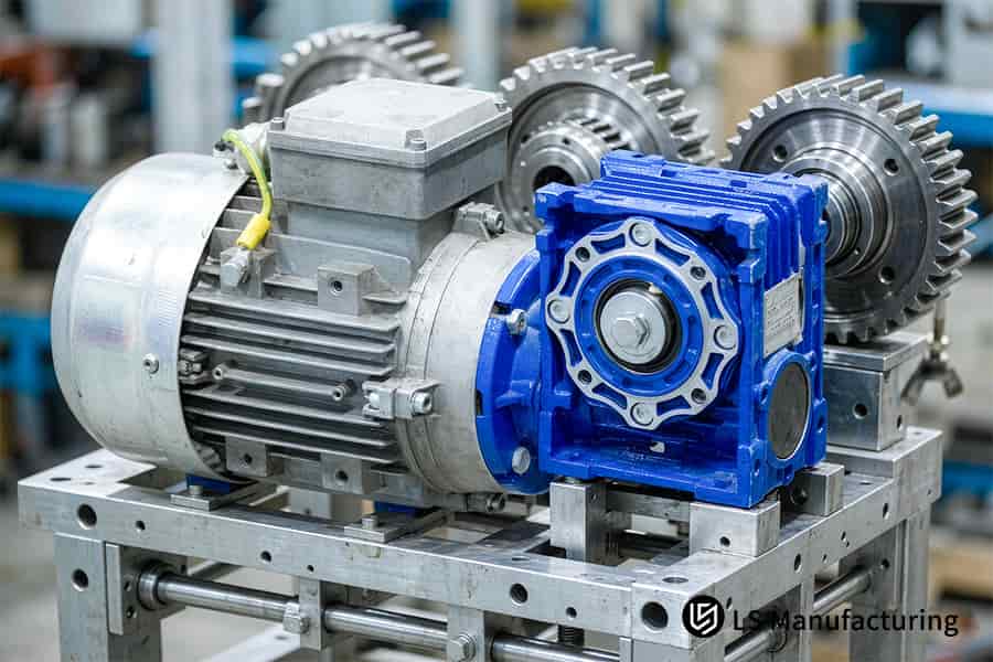 Zahnschneiden stellt das Gehäuse des Schneckengetriebes auf eine Ebenheit von 0,05 mm fertig.