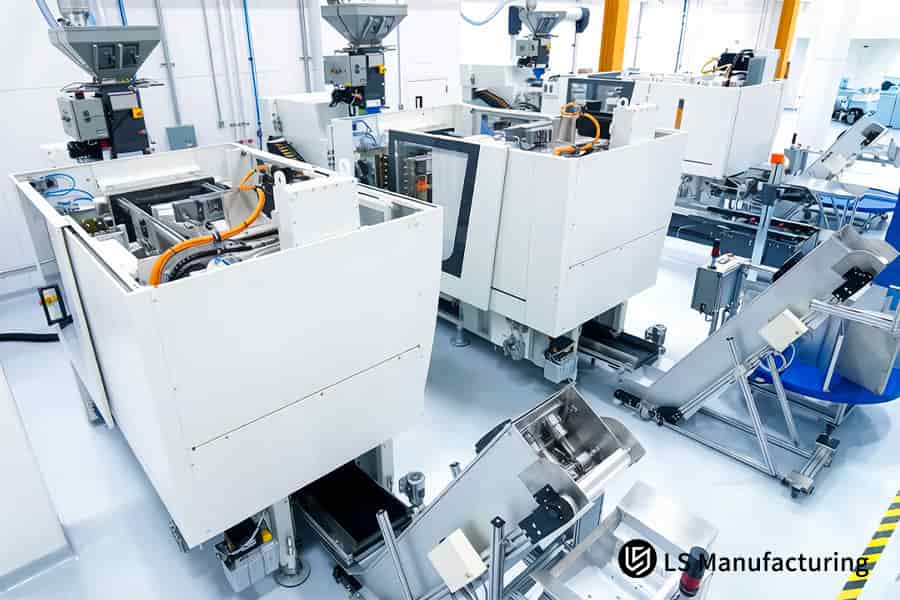 Sensors monitor the injection of medical grade polymer into molds within a sterile cleanroom environment.