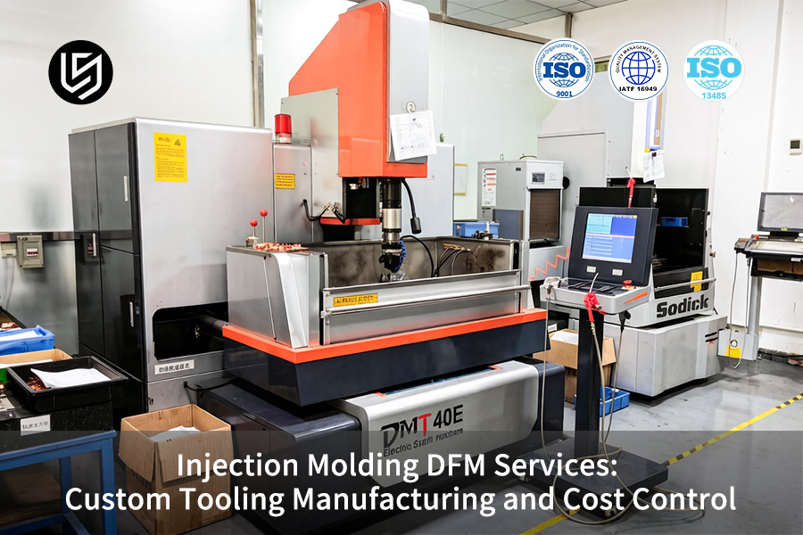 Precision injection molding DFM uses the SODICK DNF40E machine under ISO 9001 and 14000 certifications.