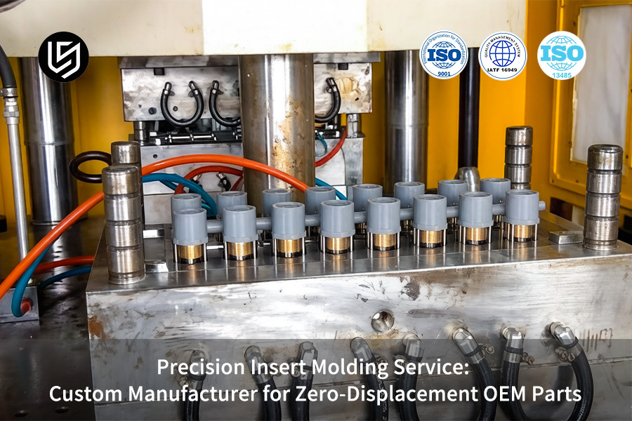 定制精密嵌件成型采用工程塑料在钢嵌件上形成航空外壳，并根据 ISO 13485 自动装载。