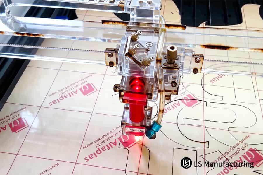 Precision acrylic laser cutting services mark registration patterns on acrylic for rapid prototyping systems.