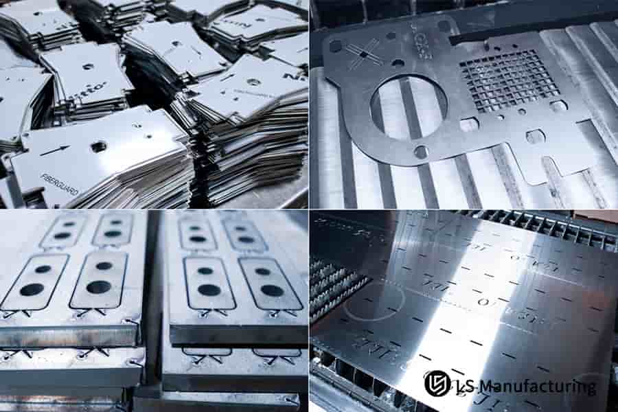Pièces issues de la découpe laser d'acier à outils