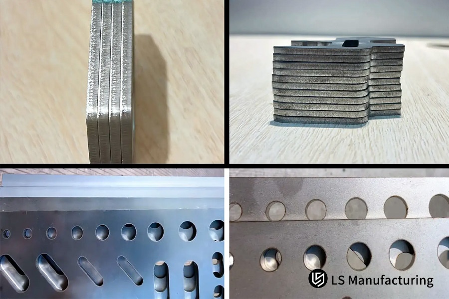 Laser cutting slots holes sheet metal
