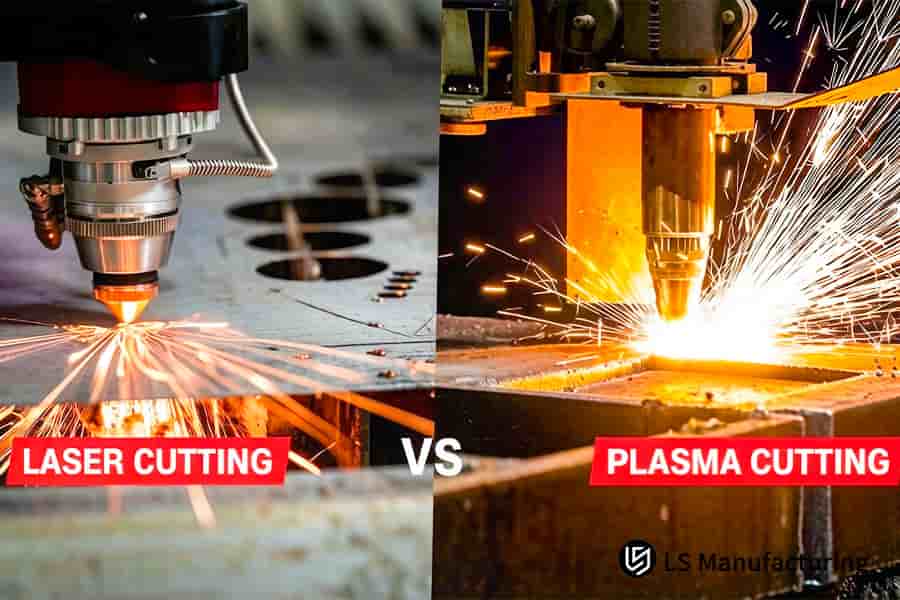 Laser cutting vs plasma cutting fabricates complex steel baseplates for large scale industrial machinery assembly.