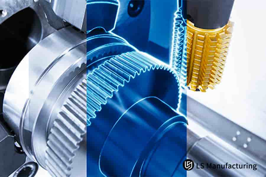 Metal gear cutting by lathe for efficient machining by LS Manufacturing.jpg