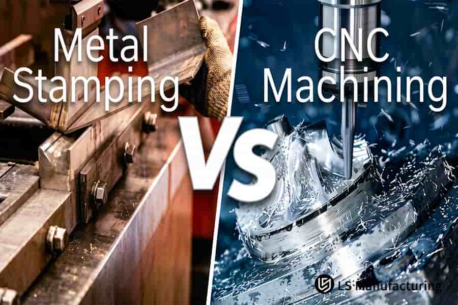 Il diagramma tra stampaggio metalli e lavorazione CNC mostra stampi in acciaio temprato con taglio CNC per l'industria dell'iniezione.