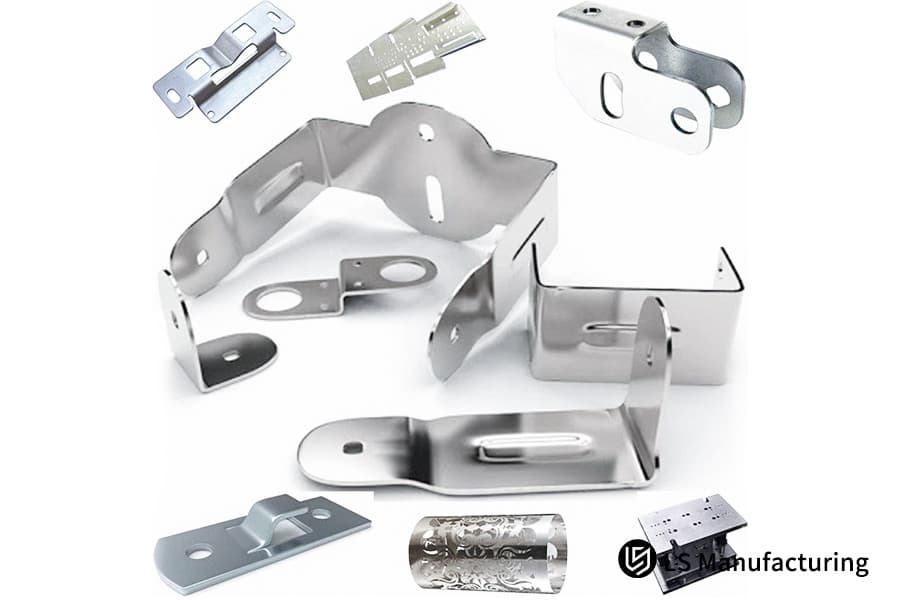 Measuring bent 304 stainless steel brackets for precision fit in industrial automation system assembly.