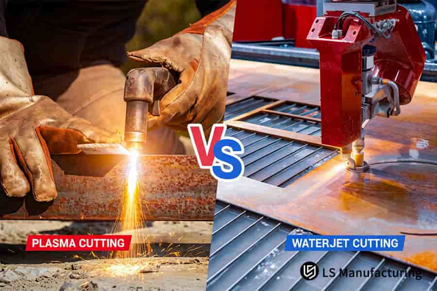 Laser cutting vs plasma cutting services produce precise edges on thick carbon steel for heavy vehicle frames.