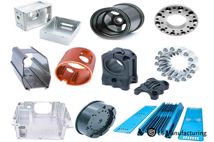 Fabricação de peças CNC de 5 eixos de precisão em diversos materiais e acabamentos pela LS Manufacturing.