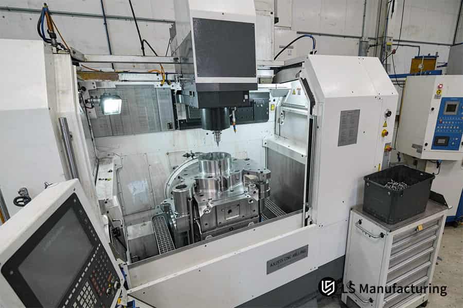 Precision 5-axis milling service machines titanium ring to 0.8 mm wall.