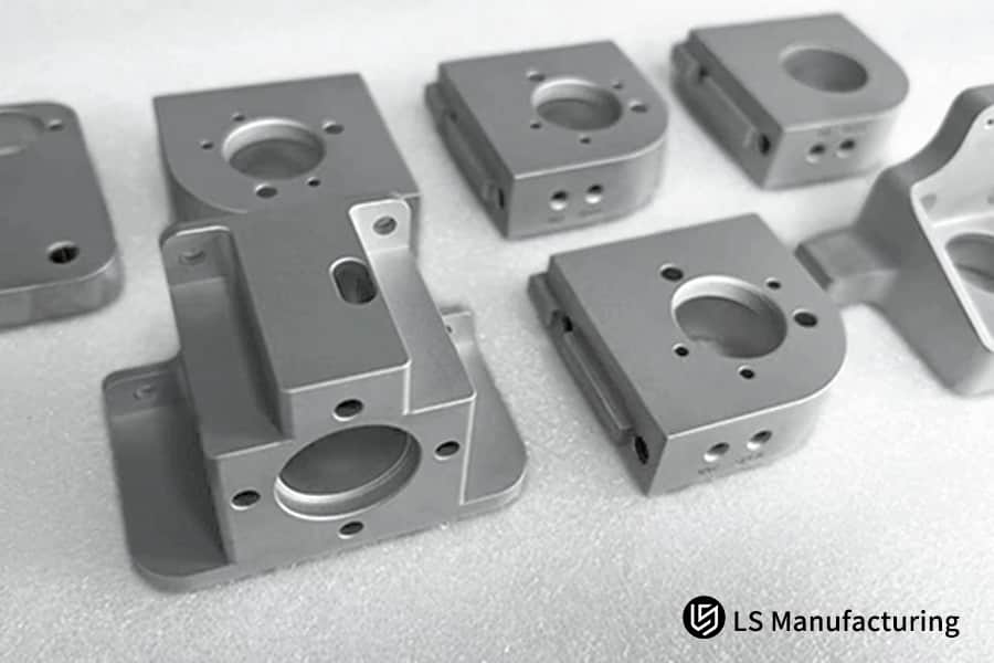 Precision CNC milled aluminum components showcased on display by LS Manufacturing