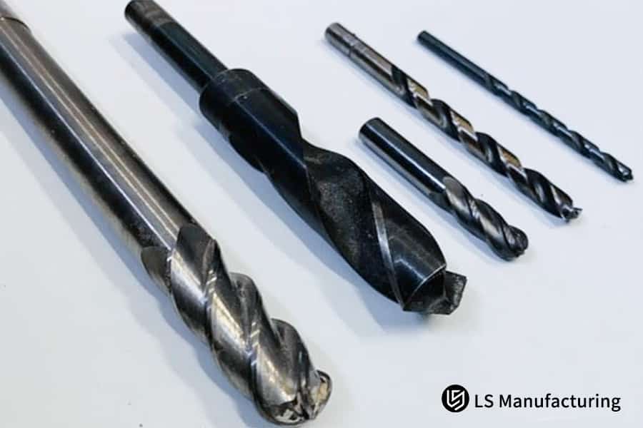 Precision CNC milling tool series display by LS Manufacturing