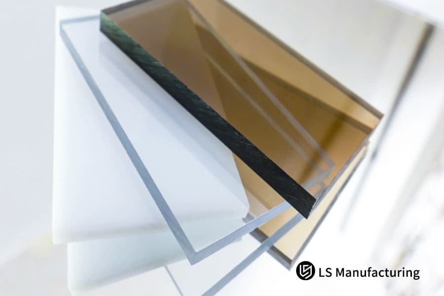 Precision engineered acrylic material samples collection by LS Manufacturing
