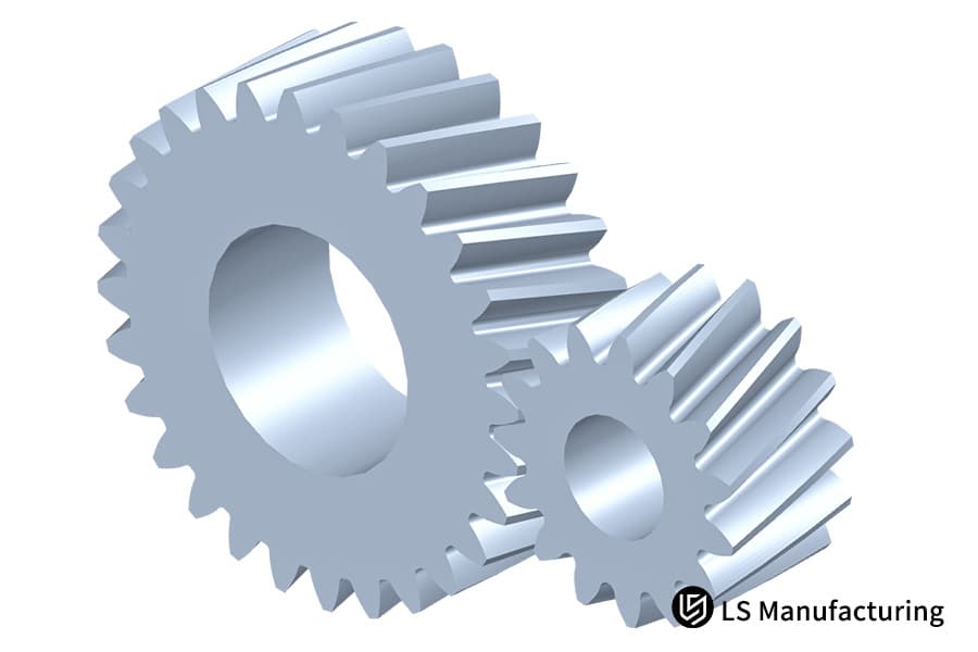 Precision machined helical gears for manufacturing by LS Manufacturing