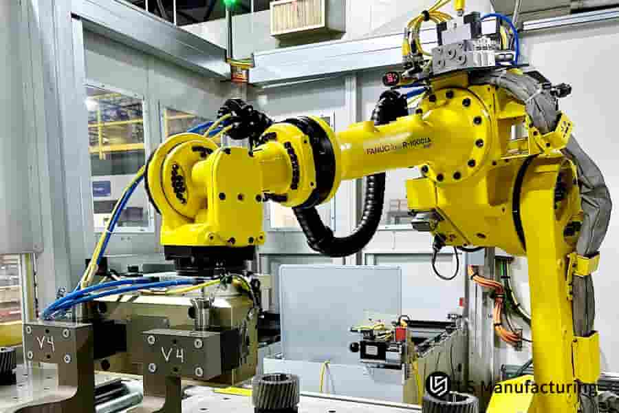 Braço robótico de precisão para fabricação de engrenagens da LS Manufacturing