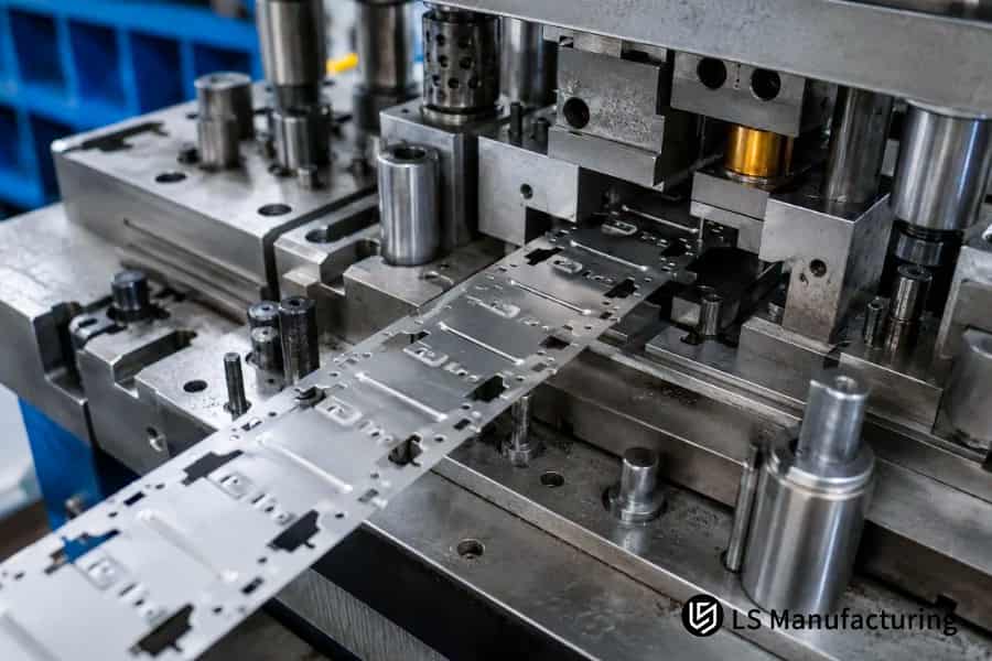 Estampage progressif de bandes métalliques pour pièces