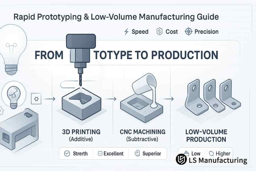 Comparación de métodos aditivos y sustractivos para la creación rápida de prototipos industriales con una precisión excelente y superior.
