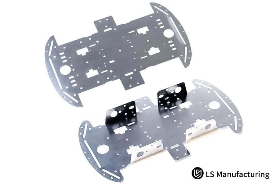 Robotics chassis plates featuring many cutouts
