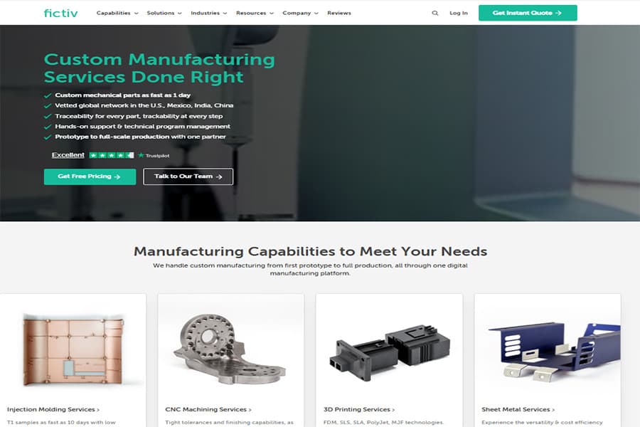 Fictiv operates a global network for custom sheet metal fabrication of industrial enclosures and parts.