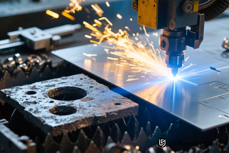 在不锈钢支架上钻精密孔，用于在控制面板中安装敏感仪器。