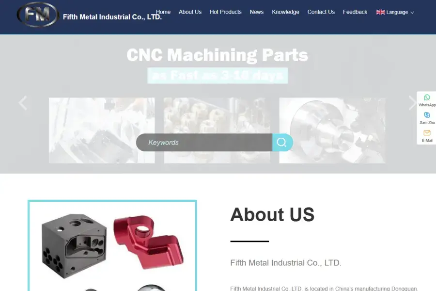Fifth Metal Industrial Co., LTD. is a platform providing custom sheet metal services and cnc machining in Dongguan, China.